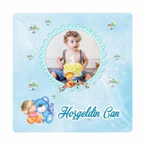 Yeni Doğan Temalı Doğum Günü Magneti